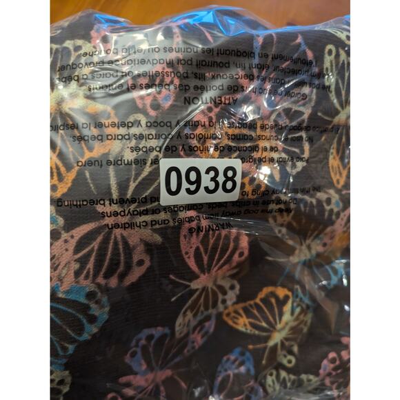 Vintage Y2K Butterfly Dress Size 8 Brown Midi Modest Pastel Christopher & Bank - Picture 10 of 10